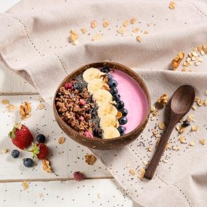 Coconut Bowl Handcrafted | Natural Eco-Friendly | Durable & Perfect for Smoothie Bowls & Buddha Bowls Set of 2