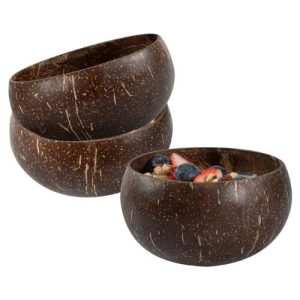 Coco Casa 21 Ounce Coconut Bowl, 1 Reusable Handcrafted Bowl - For Warm And Cold Foods, Washable By Hand, Coconut Smoothie Bowl, For Smoothies And Salads, Kitchen Decor